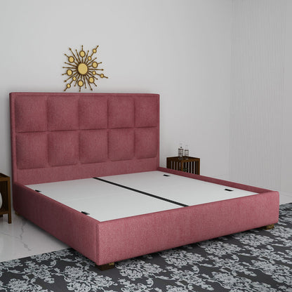 Bed, King Size Bed, Full Size Bed, Bed for Bedroom, Bed in Pink Color, Bed with Golden Legs, Bed - VT5087