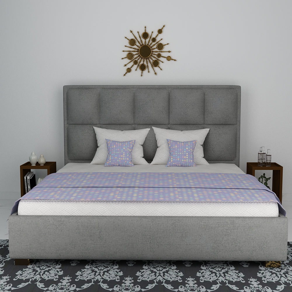 Bed, King Size Bed, Full Size Bed, Bed for Bedroom, Bed in Grey Color, Bed with Golden Legs, Bed - VT5088