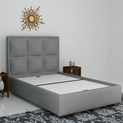 Bed, Queen Size Bed, Bed for Bedroom, Bed in Grey Color, Bed With Golden Legs, Bed - VT5090