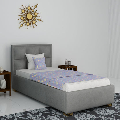 Bed, Single Size Bed, Bed for Bedroom, Bed in Grey Color, Bed With Golden Legs, Bed - VT5092