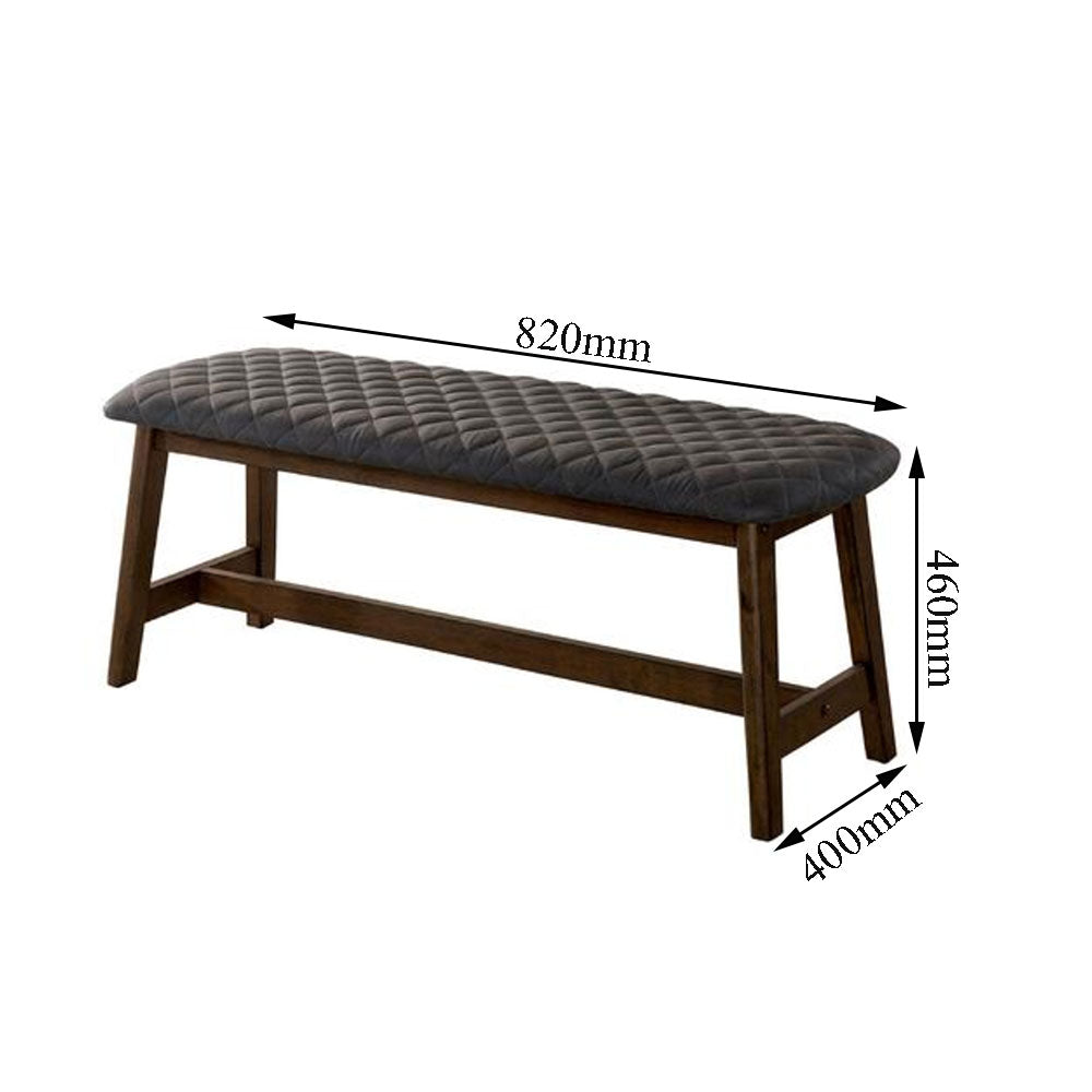 Seating Bench, Black & Brown Seating Bench, Seating Bench with Wooden Legs, Seating Bench- VT6056