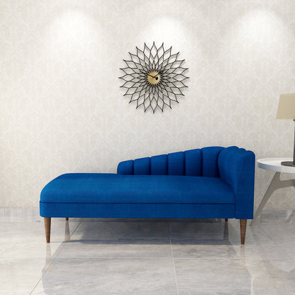 Chaise, 2 Seater Chaise, Blue Color Chaise, Chaise with Wooden Leg, Chaise - VT6066