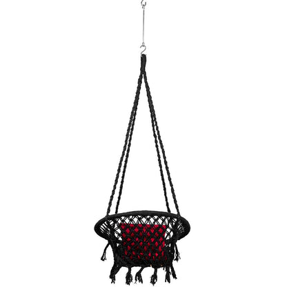 SWING, Swing in Black Color, Swing with 1 Rod, Swing with 2 S Hook, Swing with Square Cushion, Swing with Chain, Swing - VT6077