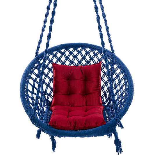 SWING, Swing in Blue Color, Swing with 1 Rod, Swing with 2 S Hook, Swing with Square Cushion, Swing with Chain, Swing - VT6078