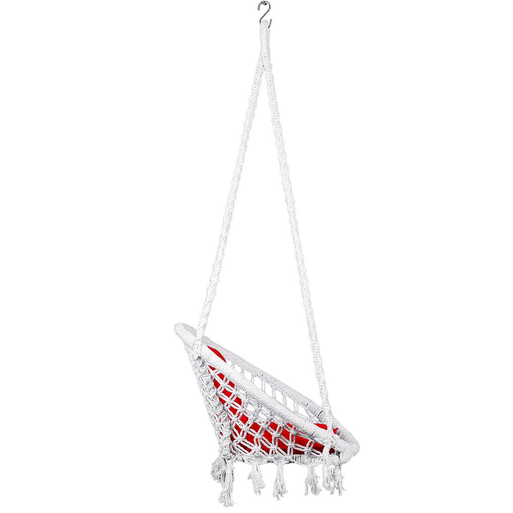 SWING, Swing in White Color, Swing with 1 Rod, Swing with 2 S Hook, Swing with Square Cushion, Swing with Chain, Swing - VT6084