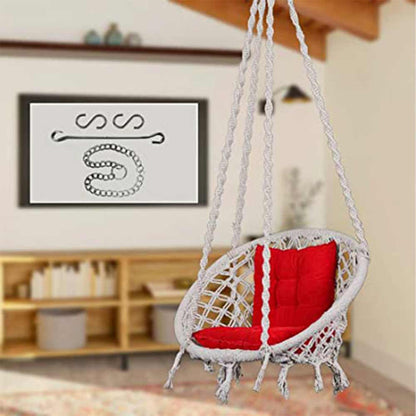 SWING, Swing in White Color, Swing with 1 Rod, Swing with 2 S Hook, Swing with Square Cushion, Swing with Chain, Swing - VT6084