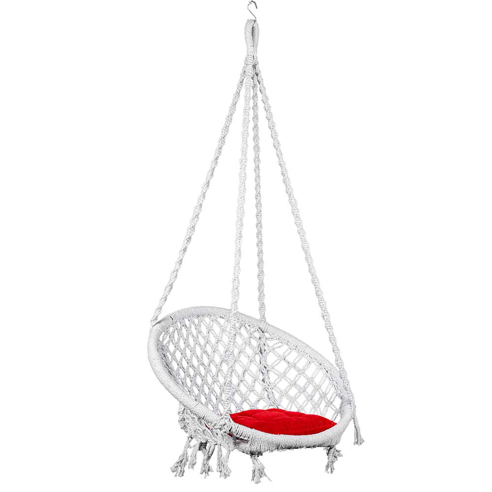 SWING, Swing in White Color, Swing with 1 Rod, Swing with 2 S Hook, Swing with Square Cushion, Swing with Chain, Swing - VT6085