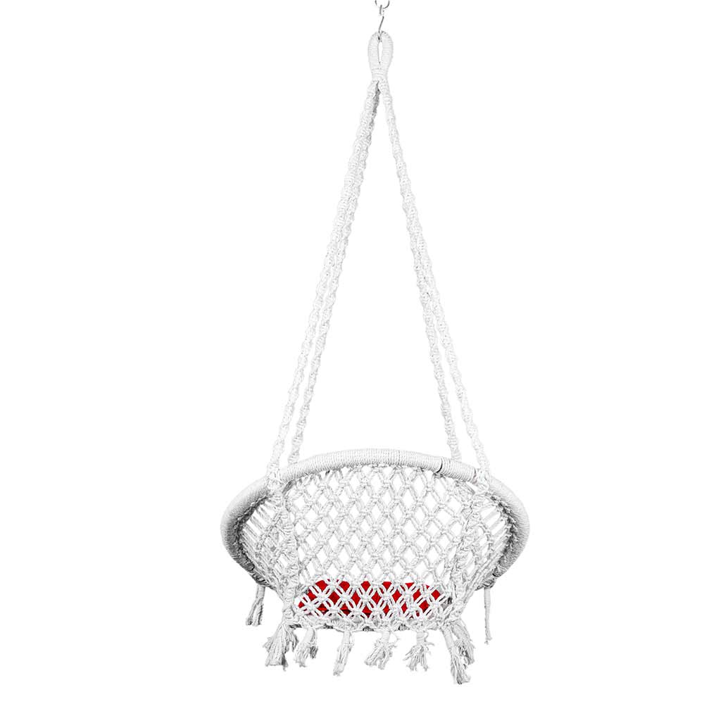 SWING, Swing in White Color, Swing with 1 Rod, Swing with 2 S Hook, Swing with Square Cushion, Swing with Chain, Swing - VT6085