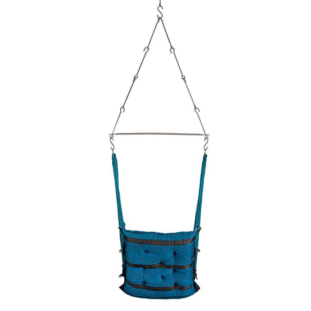 SWING, Swing in Blue Color, Swing with 1 Rod, Swing with 2 S Hook, Swing with Square Cushion, Swing with Chain, Swing - VT6086