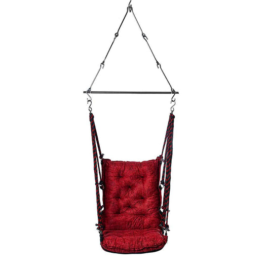 SWING, Swing in Red Color, Swing with 1 Rod, Swing with 2 S Hook, Swing with Square Cushion, Swing with Chain, Swing - VT6087