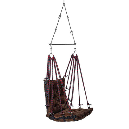SWING, Swing in Brown Color, Swing with 1 Rod, Swing with 2 S Hook, Swing with Square Cushion, Swing with Chain, Swing - VT6088