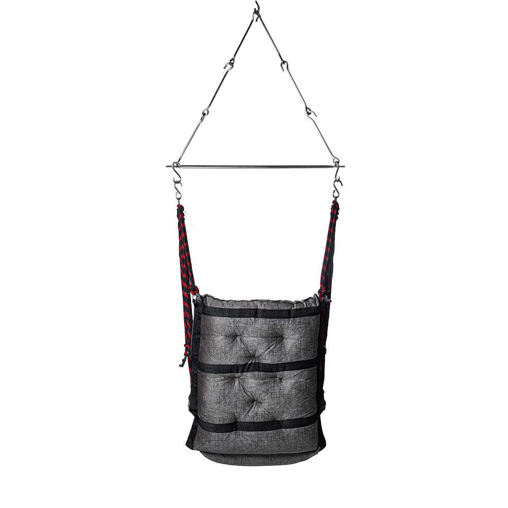 SWING, Swing in Grey Color, Swing with 1 Rod, Swing with 2 S Hook, Swing with Square Cushion, Swing with Chain, Swing - VT6089