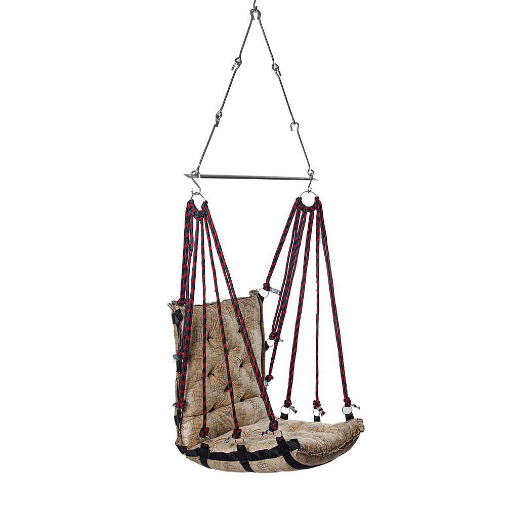 SWING, Swing in Beige Color, Swing with 1 Rod, Swing with 2 S Hook, Swing with Square Cushion, Swing with Chain, Swing - VT6090