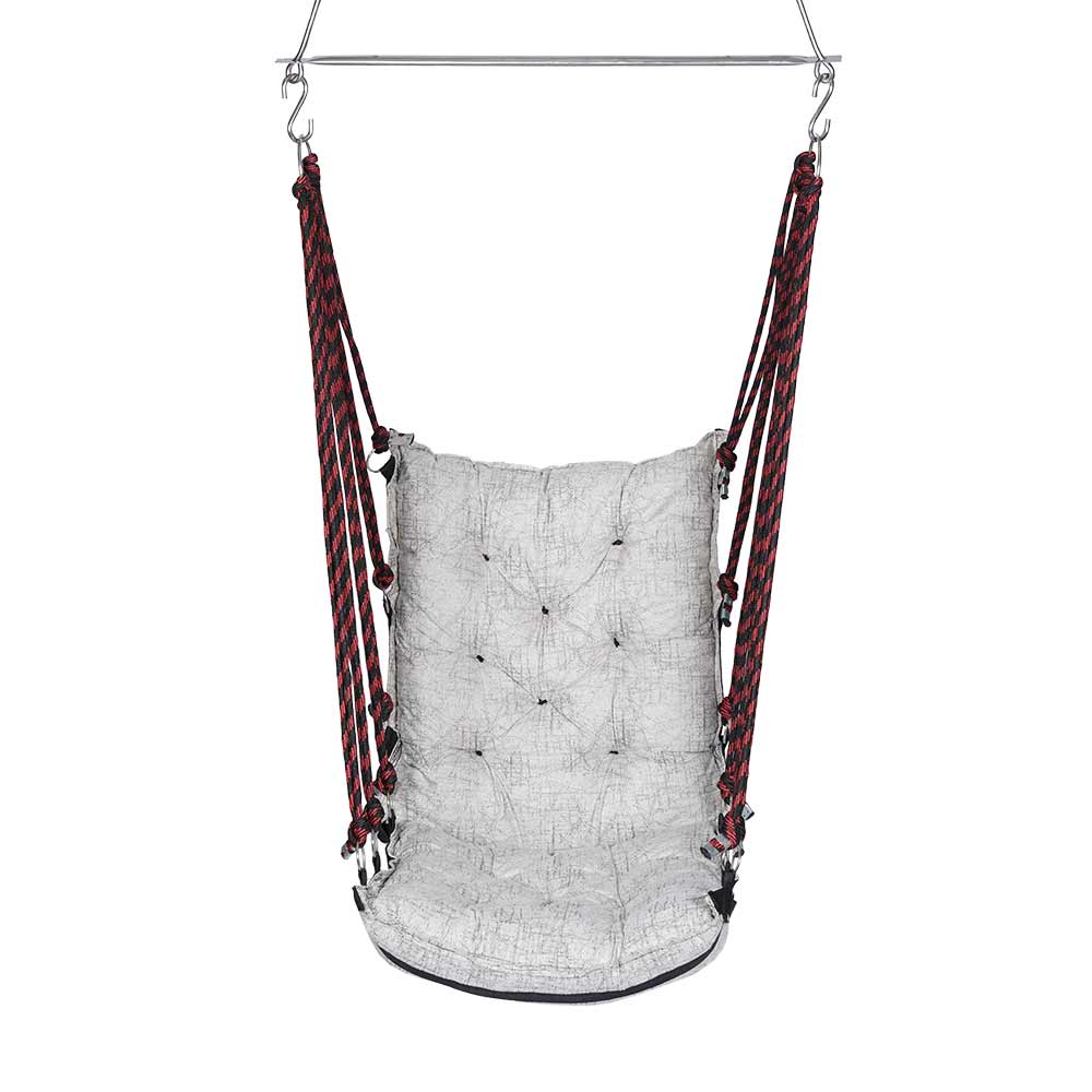 SWING, Swing in White Color, Swing with 1 Rod, Swing with 2 S Hook, Swing with Square Cushion, Swing with Chain, Swing - VT6091