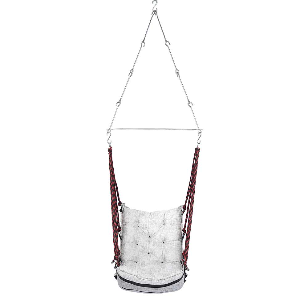 SWING, Swing in White Color, Swing with 1 Rod, Swing with 2 S Hook, Swing with Square Cushion, Swing with Chain, Swing - VT6091