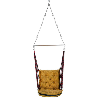 SWING, Swing in Golden Color, Swing with 1 Rod, Swing with 2 S Hook, Swing with Square Cushion, Swing with Chain, Swing - VT6093