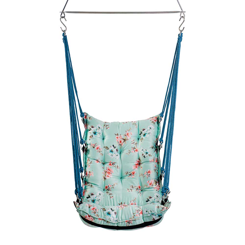 SWING, Swing in Green Color, Swing with 1 Rod, Swing with 2 S Hook, Swing with Square Cushion, Swing with Chain, Swing - VT6094