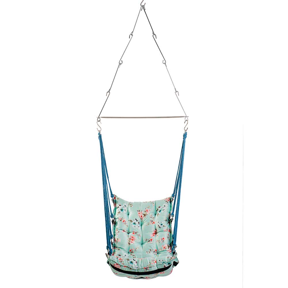 SWING, Swing in Green Color, Swing with 1 Rod, Swing with 2 S Hook, Swing with Square Cushion, Swing with Chain, Swing - VT6094