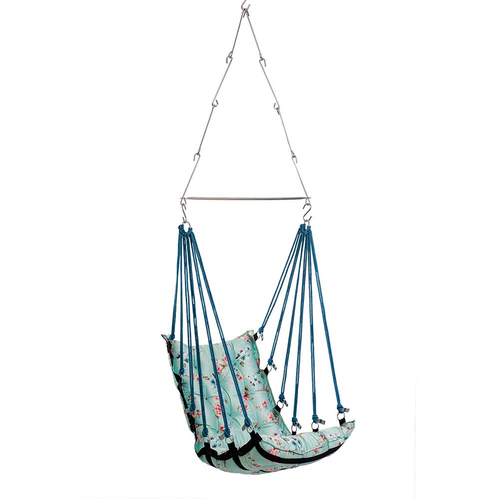 SWING, Swing in Green Color, Swing with 1 Rod, Swing with 2 S Hook, Swing with Square Cushion, Swing with Chain, Swing - VT6094