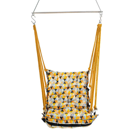 SWING, Swing in Yellow Color, Swing with 1 Rod, Swing with 2 S Hook, Swing with Square Cushion, Swing with Chain, Swing - VT6095