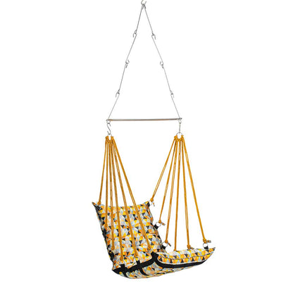 SWING, Swing in Yellow Color, Swing with 1 Rod, Swing with 2 S Hook, Swing with Square Cushion, Swing with Chain, Swing - VT6095