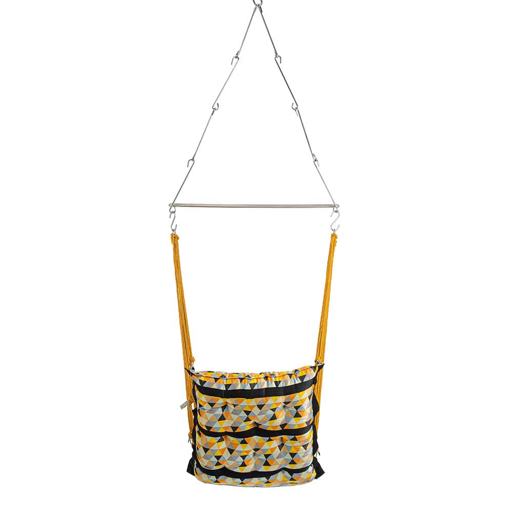 SWING, Swing in Yellow Color, Swing with 1 Rod, Swing with 2 S Hook, Swing with Square Cushion, Swing with Chain, Swing - VT6095