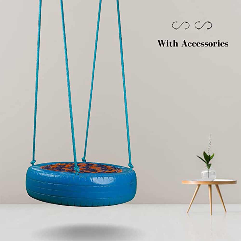 Swing, Tyre Swing Blue, Swing in Blue Color, Swing with 2 S Hook, Swing - VT6106