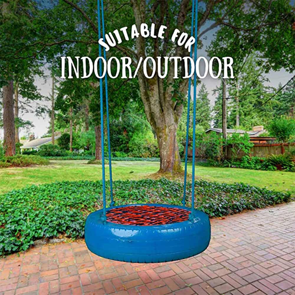 Swing, Tyre Swing Blue, Swing in Blue Color, Swing with 2 S Hook, Swing - VT6106