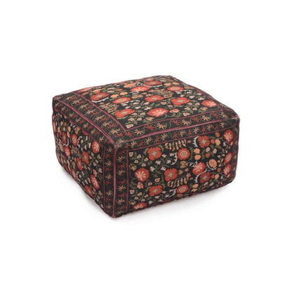 Pouffe, 002/SCNFE, Floral Glory Pouffe, (Strawberry Collective), Pouffe- VT6109
