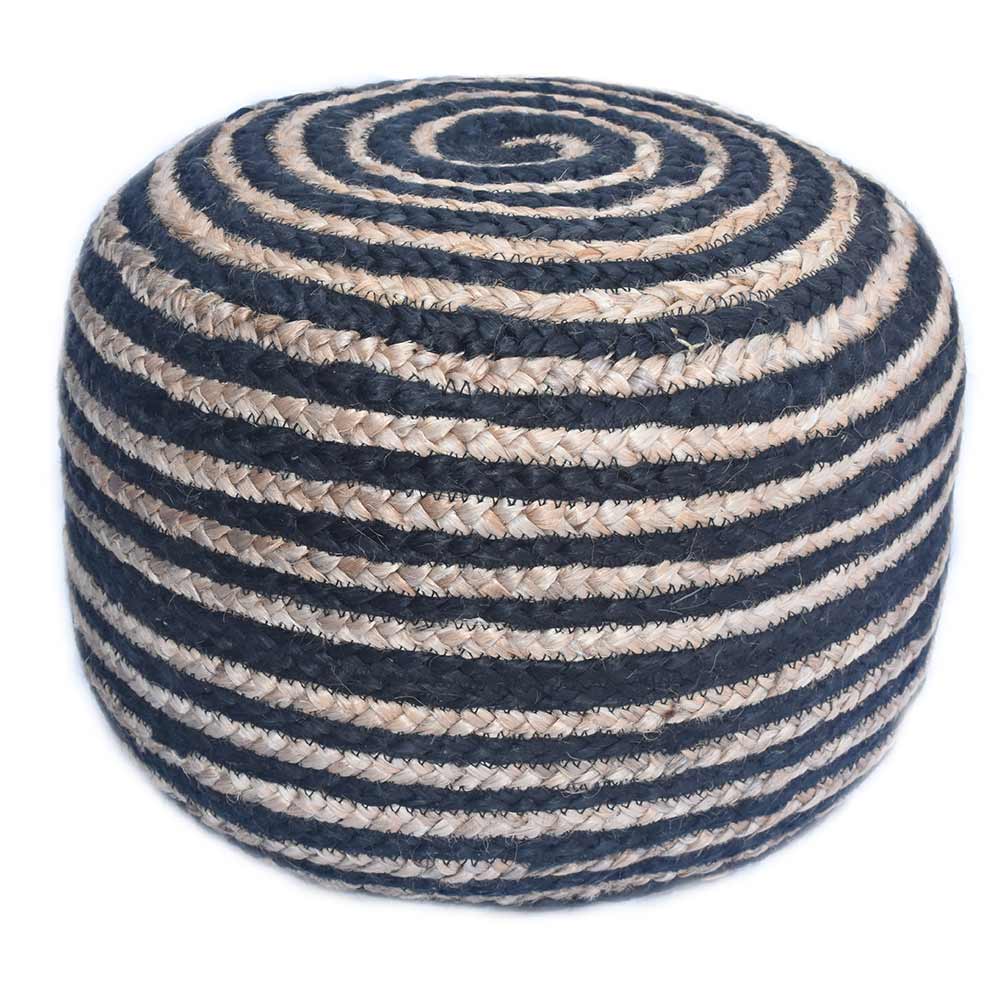 Pouffe, SCSH/2018/06, Spiral Natural Jute Pouffe , (Strawberry Collective), Pouffe- VT6116