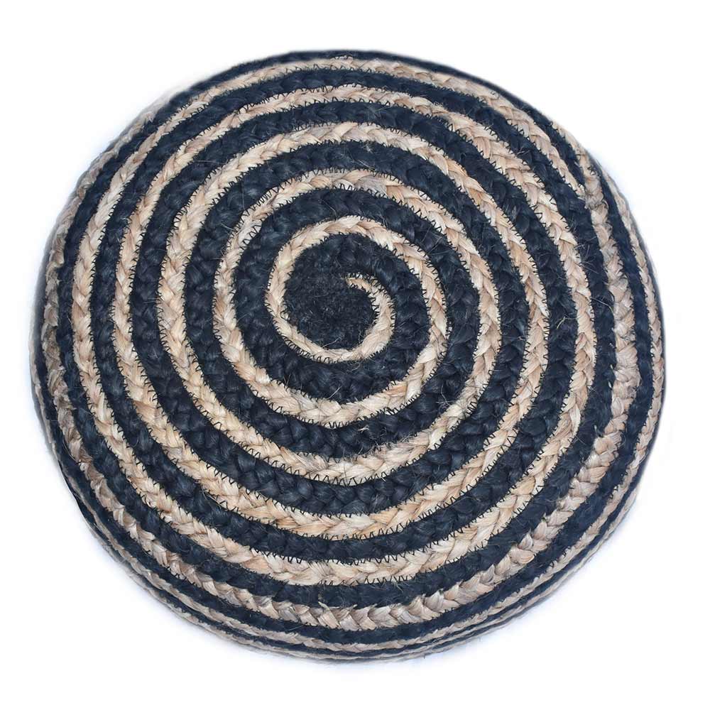 Pouffe, SCSH/2018/06, Spiral Natural Jute Pouffe , (Strawberry Collective), Pouffe- VT6116