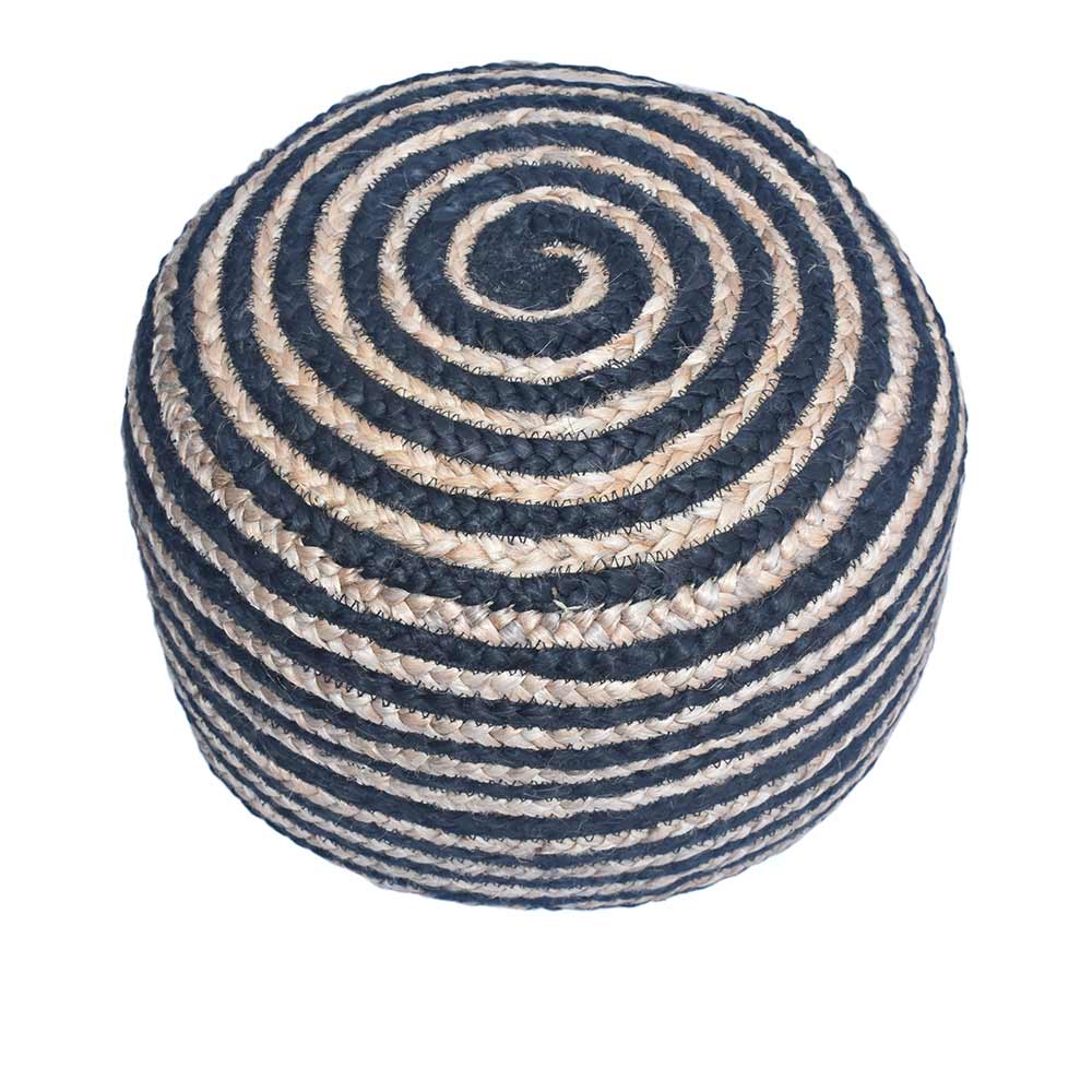 Pouffe, SCSH/2018/06, Spiral Natural Jute Pouffe , (Strawberry Collective), Pouffe- VT6116