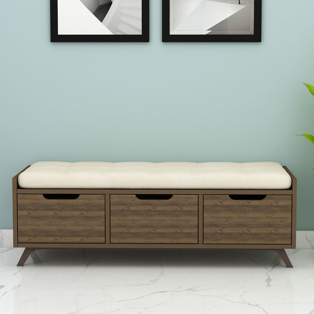 Seating Bench, Seating Bench in Beige & Brown Color, Bench in Living R ...