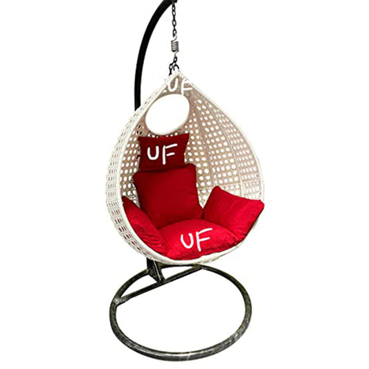 Swing, White & Red Color Swing, Swing for Living Room, Swing for Garden Area, Swing for Drawing Room, Swing - VT6145