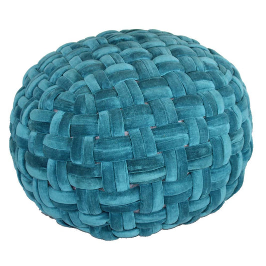 Puffy , Puffy for Living Room & Bedroom, Puffy sitting Stool, Puffy in Round Shape, Puffy in Blue Color, Puffy - VT6150