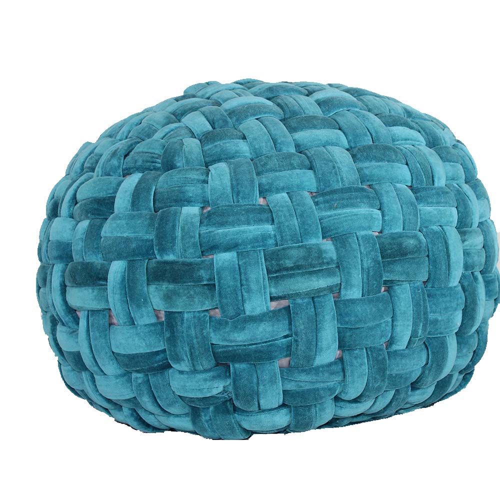 Puffy , Puffy for Living Room & Bedroom, Puffy sitting Stool, Puffy in Round Shape, Puffy in Blue Color, Puffy - VT6150