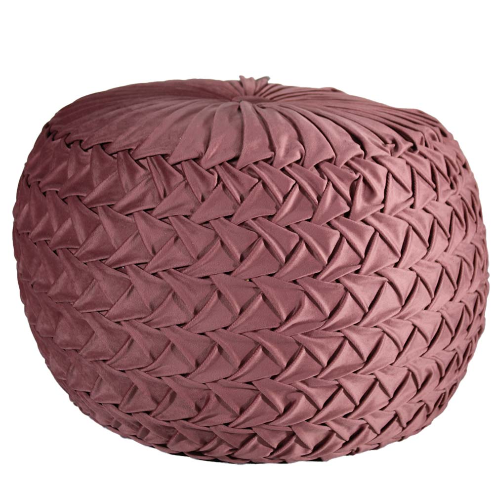 Puffy , Puffy for Living Room & Bedroom, Puffy sitting Stool, Puffy in Round Shape, Puffy in Dusty Pink Color, Puffy - VT6156