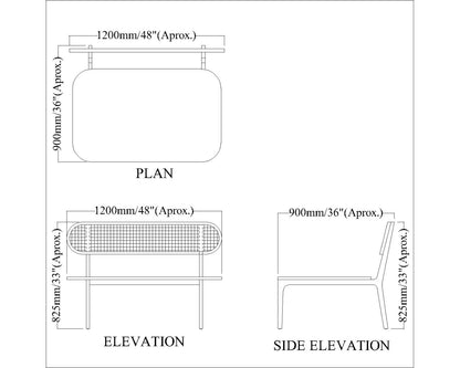 Seating Bench, Seating Bench in Dark Brown Color, Bench for Living Room & Bed Room, Wooden Bench, Seating Bench - VT6159