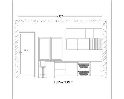 Kitchen, Modular Kitchen, Luxurious Kitchen, U-Shape Kitchen, Hi-Gloss Kitchen, Kitchen in Green & White Color, Kitchen - VT8000