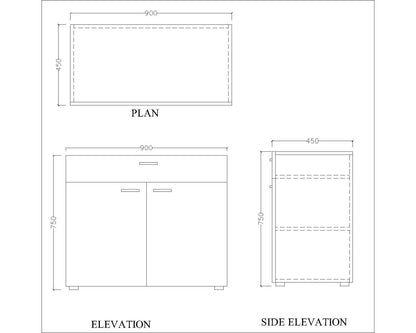 Office Cabinet, Wood & Beige Office Cabinet, Office Cabinet with Shutter, Office Cabinet with Drawer, Office Cabinet - VT - 10023