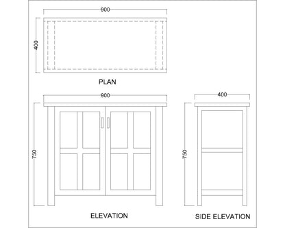 Cabinet, Solid Wood Cabinet, Blue Color Cabinet, Cabinet with Glass Shutter, Cabinet with Shutter, Cabinet- VT - 10040