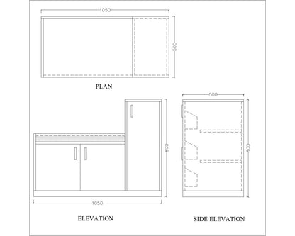 Multipurpose White Shoe Cabinet with Black Cushion & Pull-Out Racks – VT-10050