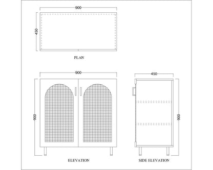 Storage Cabinate, Wood Storage Cabinate, Storage Cabinate with Wooden Shelf, Storage Cabinate with Shutter, Storage Cabinate Leg with Golden Finish, Storage Cabinate - VT- 11000