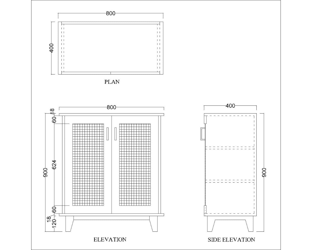 Storage Cabinate, Wood Storage Cabinate, Storage Cabinate with Wooden Shelf, Storage Cabinate with Shutter, Storage Cabinate - VT- 11001