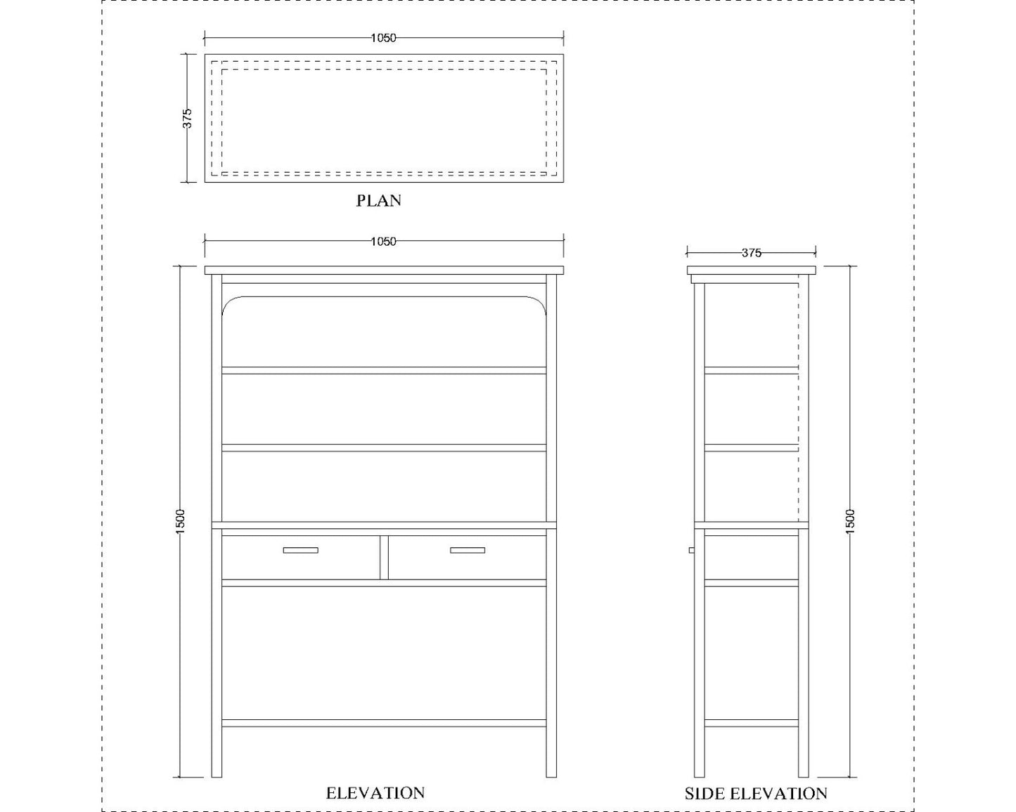 Book Shelf, White Solid Wood Book Shelf, Book Shelf with Open Shelf, Book Shelf with Drawer, Book Shelf - VT - 11008