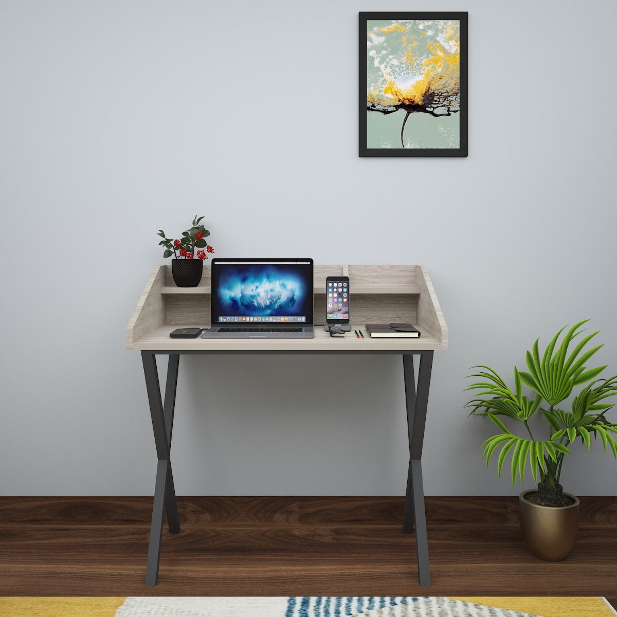 Study Table, Wood Study Table, Study Table with Open Shelf, Study Tabl ...