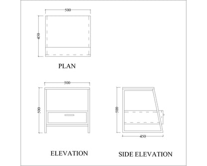 End Table, Wood End Table, End Table with Drawer, End Table with Open Shelf End Table - VT- 12075