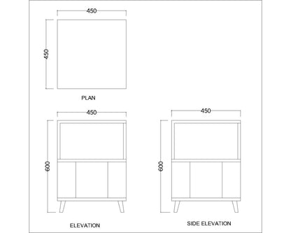 End Table, Wood End Table, White & Wood End Table, End Table with Open Shelf, End Table - VT- 12085