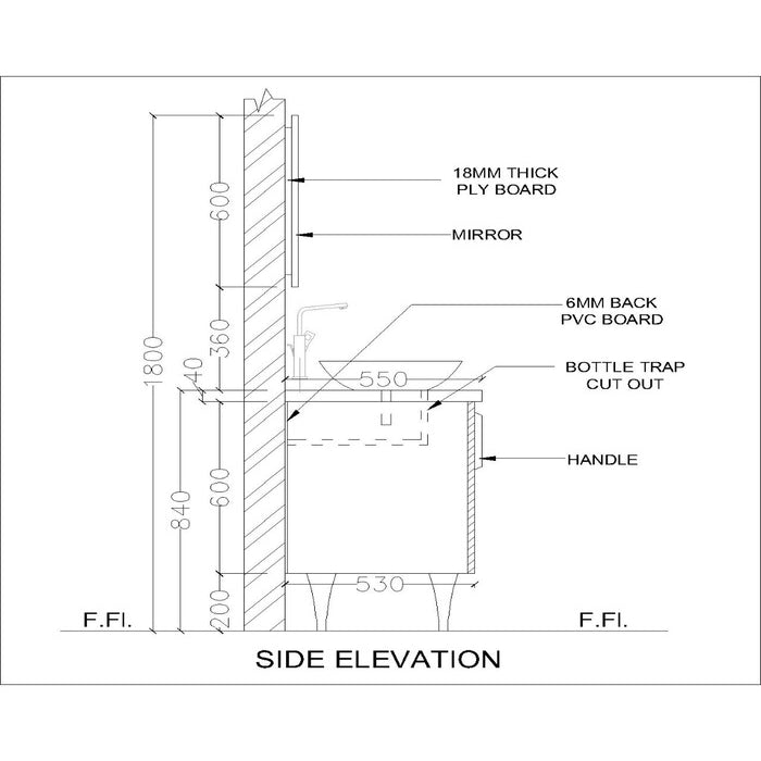 Vanity/Water Resistant Vanity in PU matte waterproof paint finish,Bathroom Vanity in water resistant finish,bathroom Floor mounted unit with PU matte waterproof paint finish-EL206