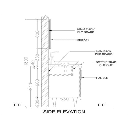 Vanity/Water Resistant Vanity in PU matte waterproof paint finish,Bathroom Vanity in water resistant finish,bathroom Floor mounted unit with PU matte waterproof paint finish-EL206